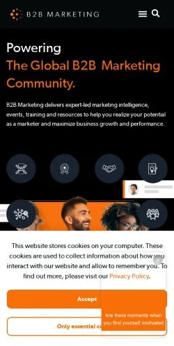 Anteprima del sito B2B Marketing, media di Stati Uniti per articoli sponsorizzati