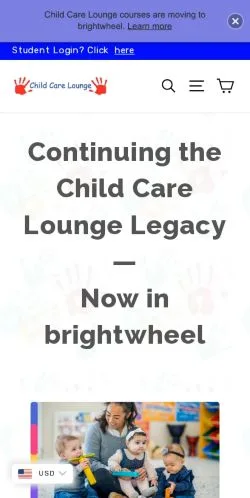 Podgląd witryny Child Care Lounge, medium z kraju Stany Zjednoczone do artykułów sponsorowanych