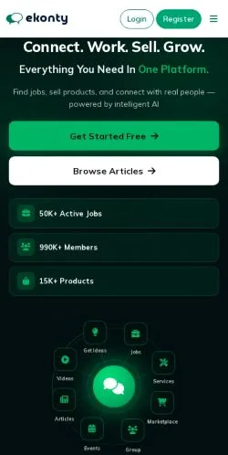Preview of the Ekonty website, a media outlet in United States for sponsored articles