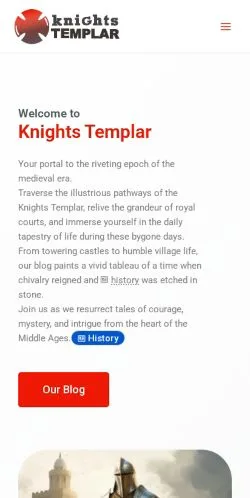 Anteprima del sito Knights Templar, media di Stati Uniti per articoli sponsorizzati