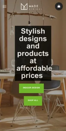 Anteprima del sito Made Minimal, media di Australia per articoli sponsorizzati