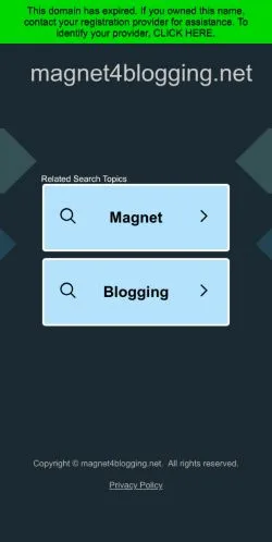 Anteprima del sito Magnet4Blogging, media di Stati Uniti per articoli sponsorizzati