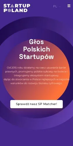 Vista previa del sitio Startup Poland, medio de Polonia para artículos patrocinados