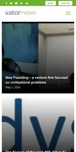 Pré-visualização do site VatorNews, meio de Estados Unidos para artigos patrocinados