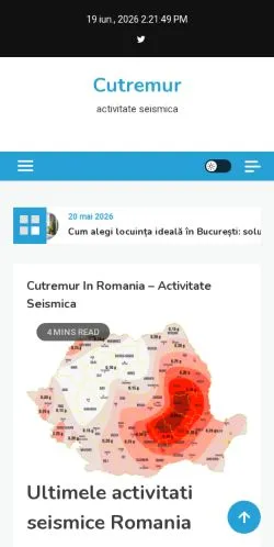 스폰서 기사용 루마니아 매체 Cutremurul 사이트 미리보기