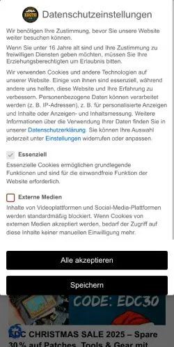 Anteprima del sito EDC-Test-Online, media di Germania per articoli sponsorizzati