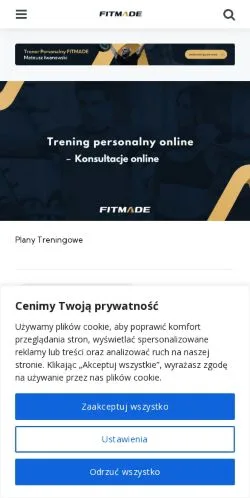 スポンサード記事向けのポーランドメディア、FITMADEのサイトプレビュー