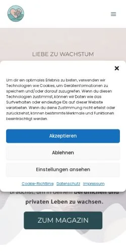 Anteprima del sito Liebe zu Wachstum, media di Germania per articoli sponsorizzati