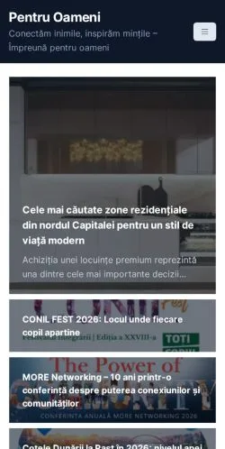 Anteprima del sito Pentru Oameni, media di Romania per articoli sponsorizzati