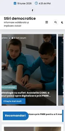 Anteprima del sito Stiri Democratice, media di Romania per articoli sponsorizzati