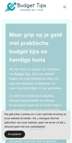 Anteprima del sito Budget Tips, media di Paesi Bassi per articoli sponsorizzati
