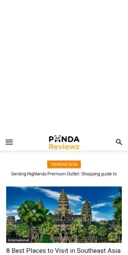 Pré-visualização do site PandaReviewz, meio de Estados Unidos para artigos patrocinados