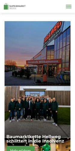 Podgląd witryny Supermarkt Inside, medium z kraju Niemcy do artykułów sponsorowanych