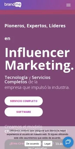 Anteprima del sito BrandMe, media di Messico per articoli sponsorizzati