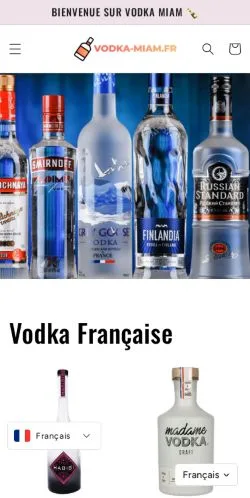 Anteprima del sito Vodka Miam, media di Francia per articoli sponsorizzati