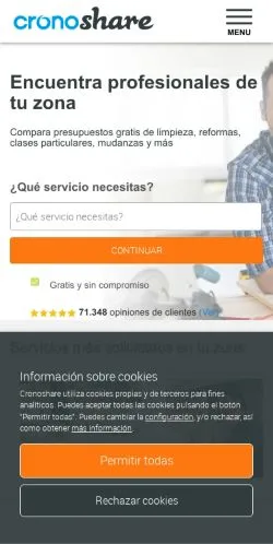 Aperçu du site Cronoshare, média de Espagne pour articles sponsorisés