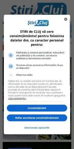 Anteprima del sito Ştiri de Cluj, media di Romania per articoli sponsorizzati