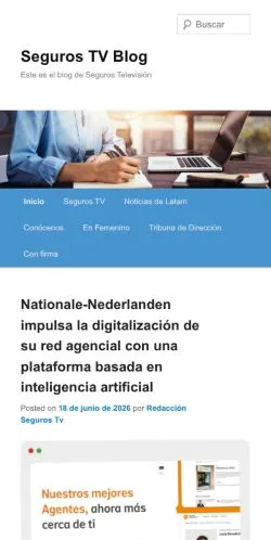 Anteprima del sito Seguros TV Blog, media di Spagna per articoli sponsorizzati