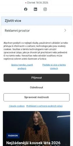 Anteprima del sito GrapesMag, media di Cechia per articoli sponsorizzati