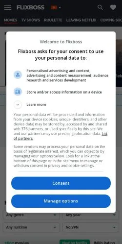 Anteprima del sito Flixboss, media di Stati Uniti per articoli sponsorizzati