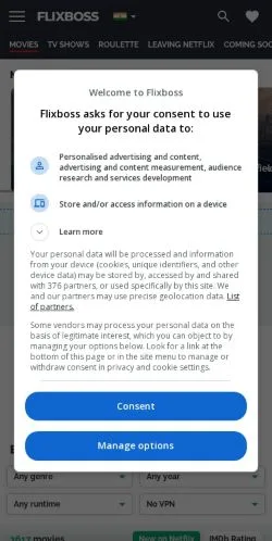 Anteprima del sito Flixboss, media di Stati Uniti per articoli sponsorizzati