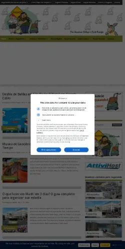Forhåndsvisning av nettstedet Jeguiando, medium fra Brasil for sponsede artikler