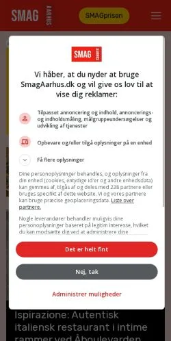 Anteprima del sito Smag Aarhus, media di Danimarca per articoli sponsorizzati