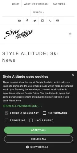Voorbeeld van de site Style Altitude, medium uit Verenigde Staten voor gesponsorde artikelen