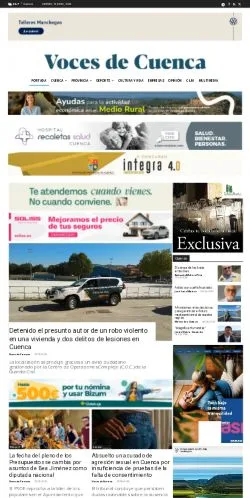 Anteprima del sito Voces De Cuenca, media di Spagna per articoli sponsorizzati