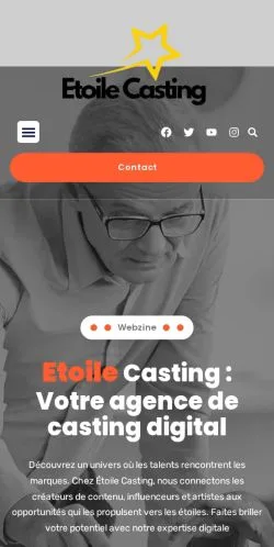 Podgląd witryny Etoile Casting, medium z kraju Francja do artykułów sponsorowanych