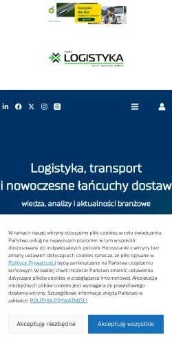스폰서 기사용 폴란드 매체 Logistyka 사이트 미리보기