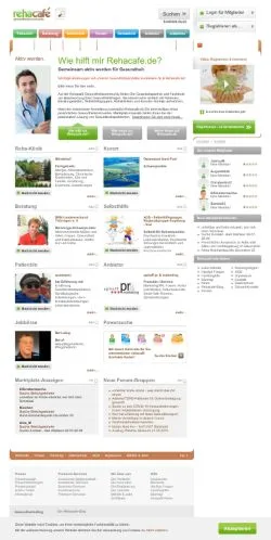 Podgląd witryny Rehacafe, medium z kraju Niemcy do artykułów sponsorowanych