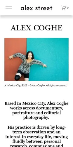 Voorbeeld van de site Alex Coghe, medium uit Verenigde Staten voor gesponsorde artikelen