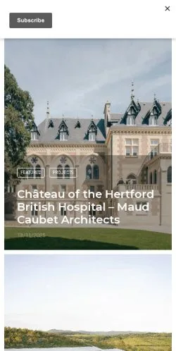 Voorbeeld van de site Archetech Magazine, medium uit Verenigd Koninkrijk voor gesponsorde artikelen