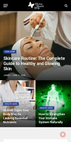 스폰서 기사용 미국 매체 Divine Health Blogs 사이트 미리보기