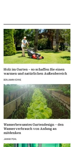 スポンサード記事向けのドイツメディア、einfachergarten.deのサイトプレビュー