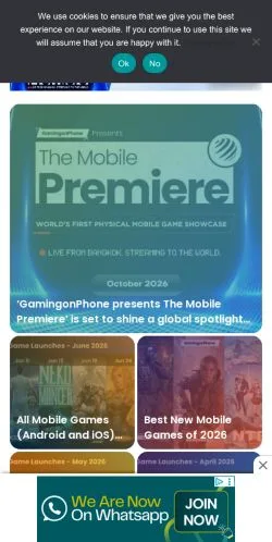 Anteprima del sito GamingonPhone, media di Stati Uniti per articoli sponsorizzati
