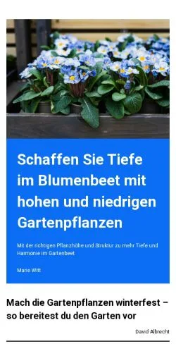 Anteprima del sito gartenfavorit.de, media di Germania per articoli sponsorizzati