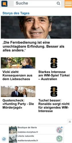 Anteprima del sito Quotenmeter, media di Germania per articoli sponsorizzati