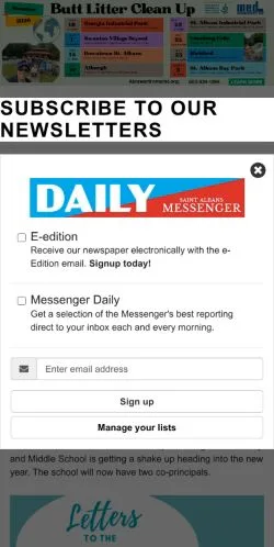 Forhåndsvisning av nettstedet Samessenger, medium fra USA for sponsede artikler