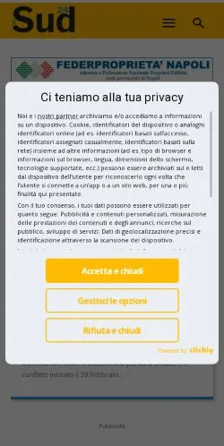 Aperçu du site ilSud24.it, média de Italie pour articles sponsorisés