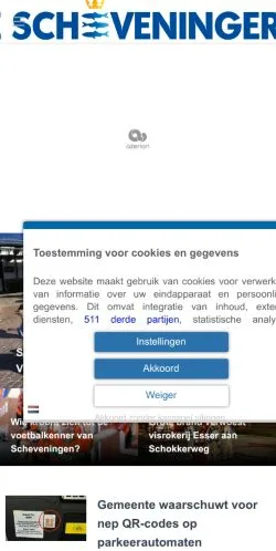 Aperçu du site De Scheveninger, média de Pays-Bas pour articles sponsorisés