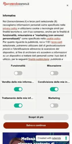 Anteprima del sito BaraondaNews, media di Italia per articoli sponsorizzati
