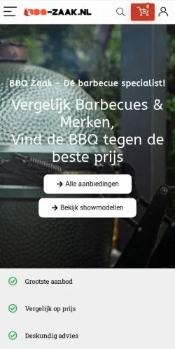 Podgląd witryny Bbq-zaak, medium z kraju Holandia do artykułów sponsorowanych