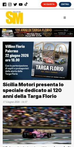 Anteprima del sito Sicilia Motori -, media di Italia per articoli sponsorizzati