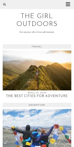 Vorschau der Website The Girl Outdoors, Medium aus Vereinigtes Königreich für gesponserte Artikel