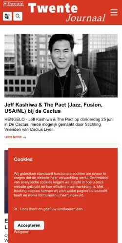 스폰서 기사용 네덜란드 매체 TwenteJournaal 사이트 미리보기