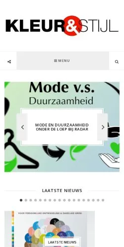스폰서 기사용 네덜란드 매체 Vakblad Kleur & Stijl 사이트 미리보기