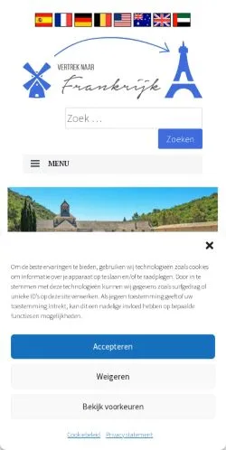 스폰서 기사용 네덜란드 매체 Vertrek Naar Frankrijk 사이트 미리보기