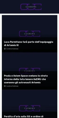 Aperçu du site CUENEWS, média de Italie pour articles sponsorisés